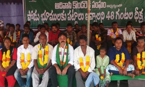 Tribals launch hunger strike seeking podu land pattas