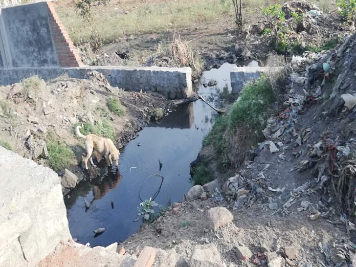Health threat from open sewage canal