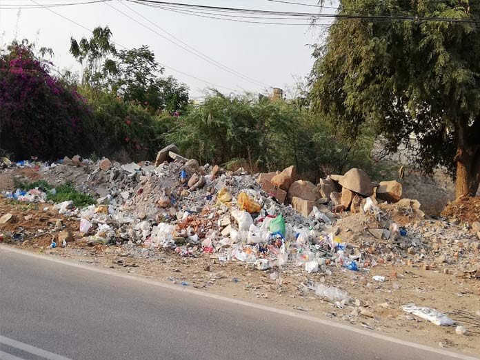 Open space turns into dump yard