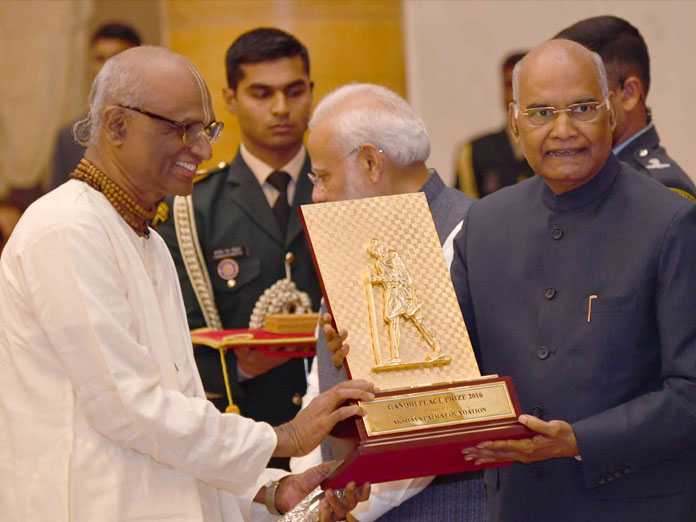 Akshaya Patra conferred with the Gandhi Peace Prize