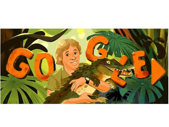 Google Doodle remembers Irwin, the crocodile hunter