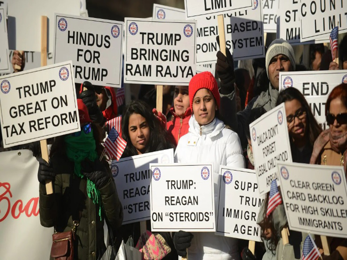 Indian workers rally for merit-based immigration plan