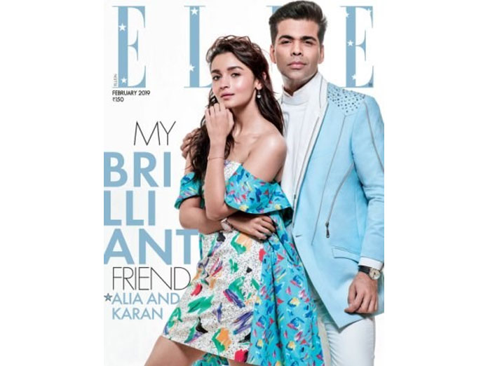 BFF On ELLE Cover – Karan Johar and Alia Bhatt