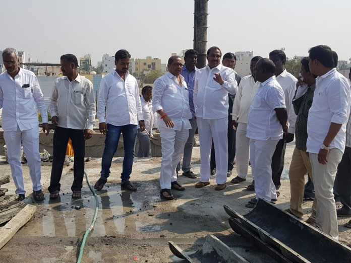 MLA inspects temple construction work