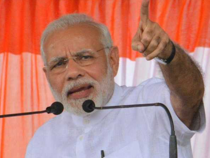 Modi launches developmental projects in Andhra amid protests