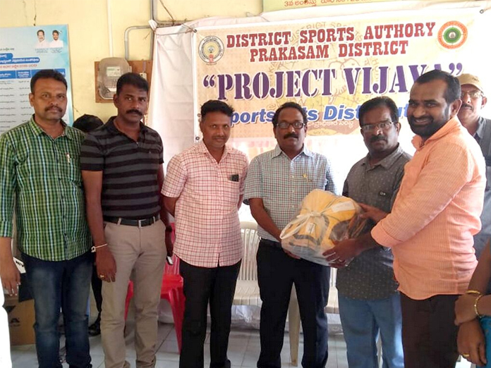 Project Vijaya sports kits distributed in Ongole