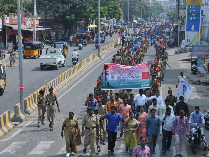 Rally against terrorism organised in Rajamahendravaram