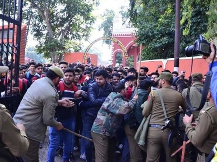 Jammu students protest ‘objectionable’ slogans