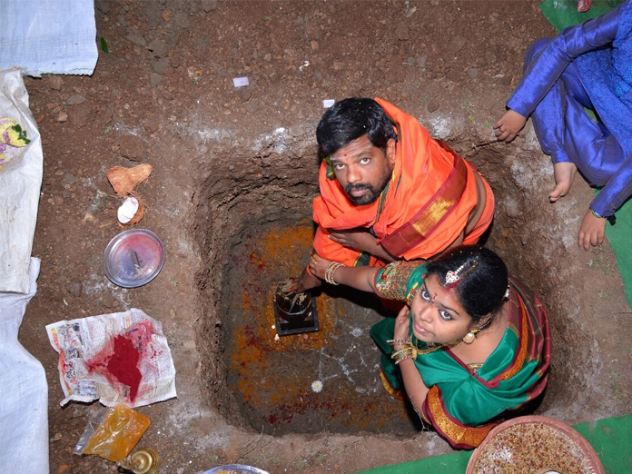 Stone laid for Sakthi Peetam at Gadala village