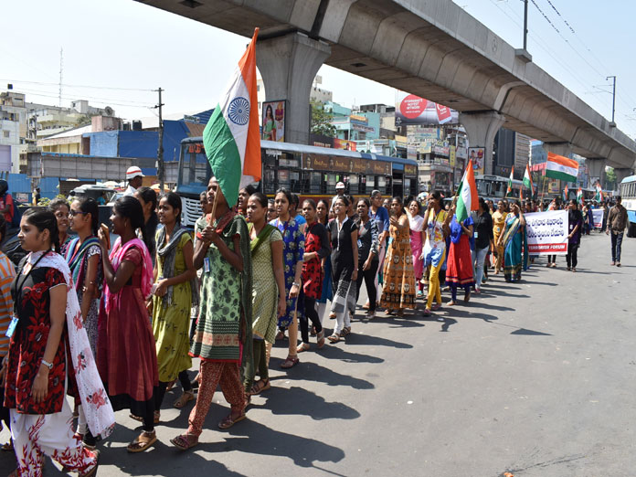 Students rally against attack on CRPF