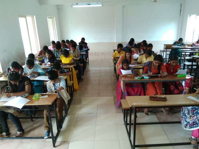 Over 800 students appear for talent test in Bhimavaram