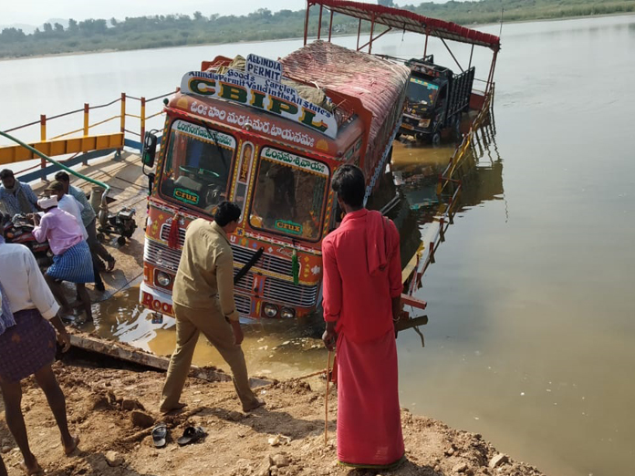 20 people rescued as barge submerges in Krishna river