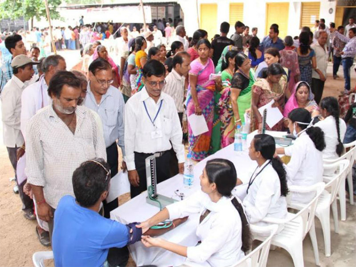 Free health camp organised