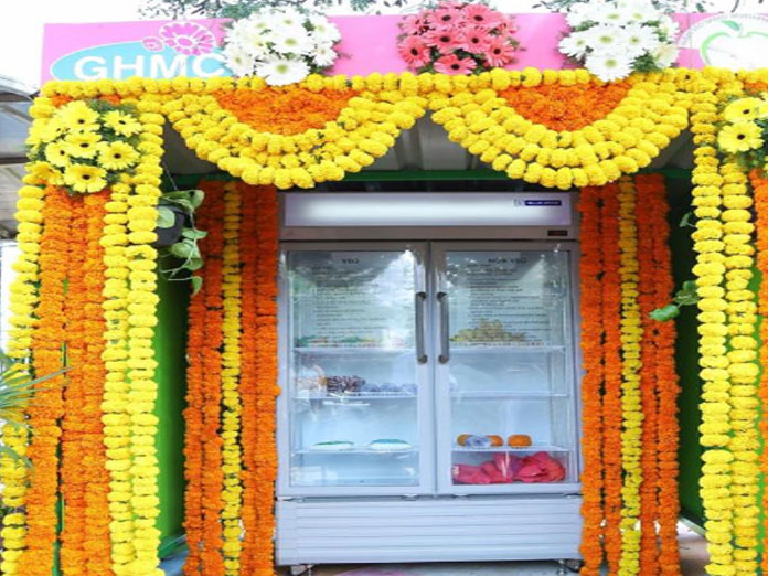 GHMC sets up first ever refrigerator in Hyderabad to provide food to hungry