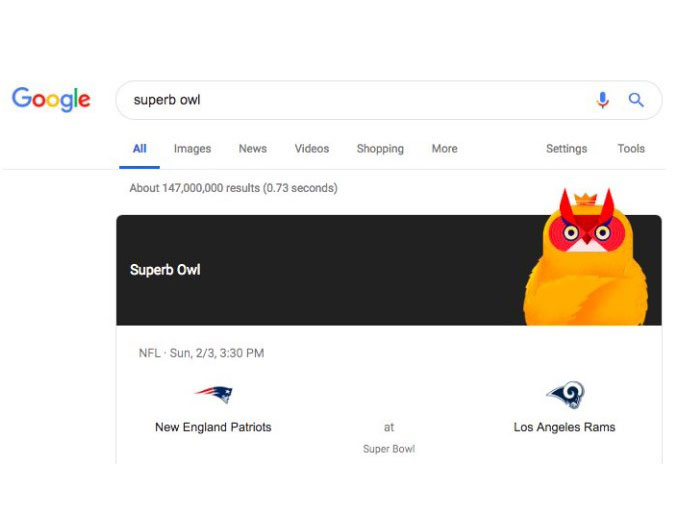 A new joke in Google search plays on a Super Bowl typo
