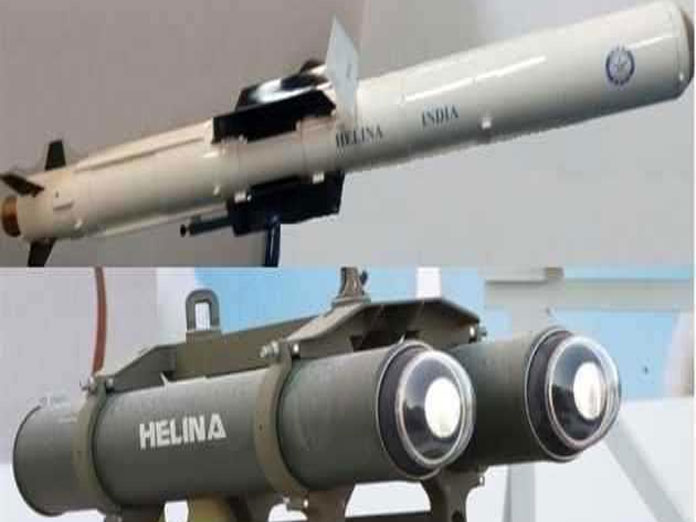 Helicopter-launched anti-tank missile Helina test-fired