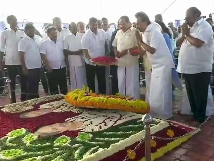 DMK President Stalin pays tribute to CN Annadurai on his death anniversary