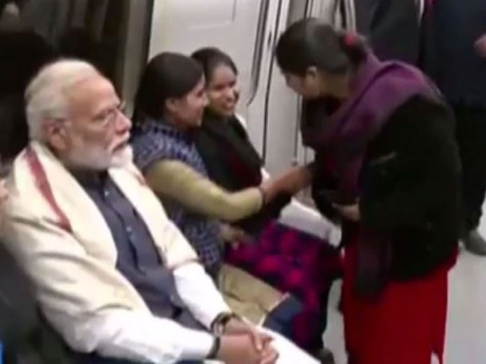 PM takes Delhi Metro ride for ISKCON event