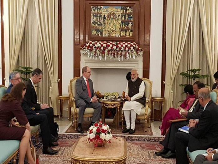 Monaco Prince, PM Modi hold talks on bilateral cooperation