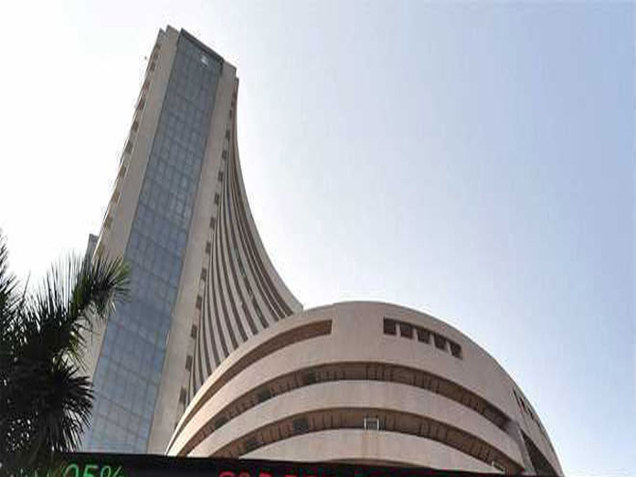 Sensex jumps over 100 pts, Nifty above 10,800 level