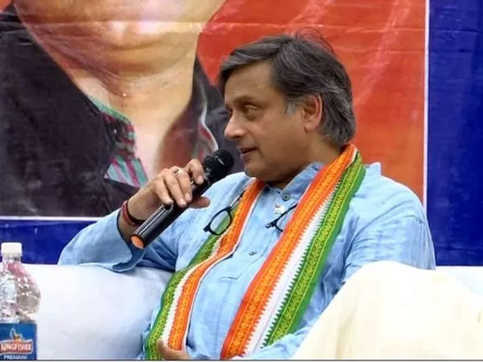 Shashi Tharoor takes potshot at PM Modis 56-inch chest remark