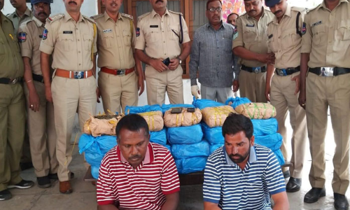 12 lakh ganja seized; 2 held