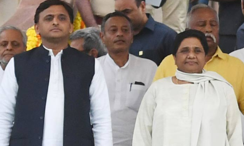 Akhilesh, Mayawati take digs at BJP over shoe-fight, Rafale