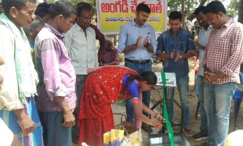 Electronic weighing machines distributed to tribals