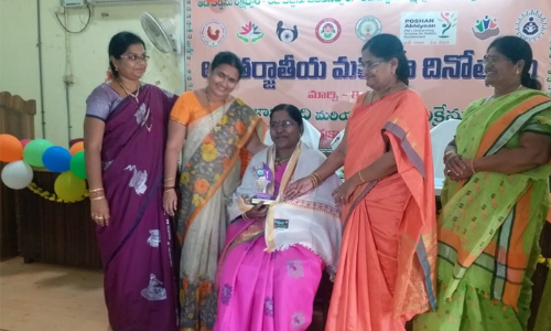 Women officers felicitated in Ongole