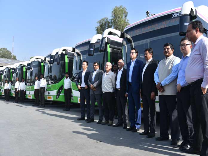40 electric buses rolled out in city