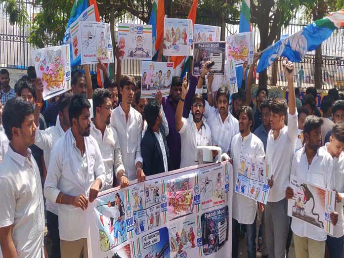 NSUI stages novel protest against Centre’s policies