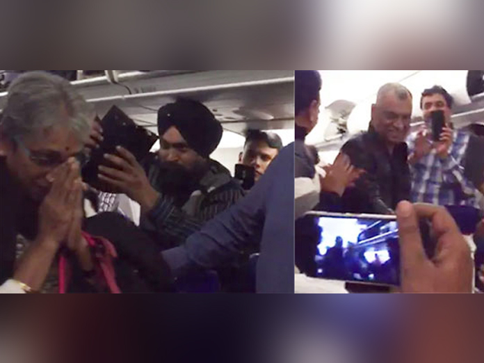 IAF wing commander Abhinandan Varthamans parents receive standing ovation on flight to Delhi