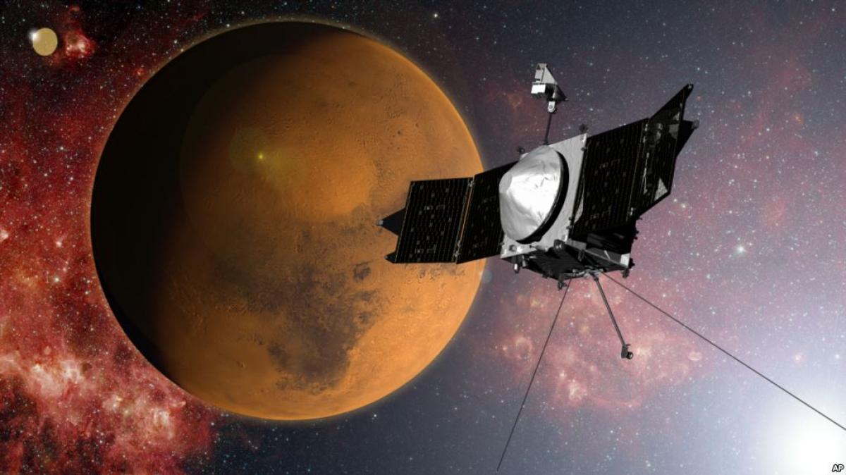 NASA Mars Satellite Shifts Course To Avoid Hitting Planets Moon