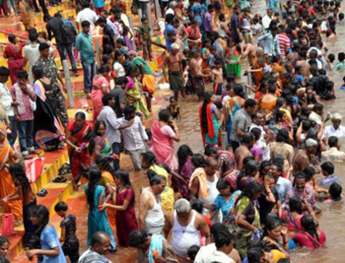 44 lakh take holy dip on Day-6 of Pushkaralu