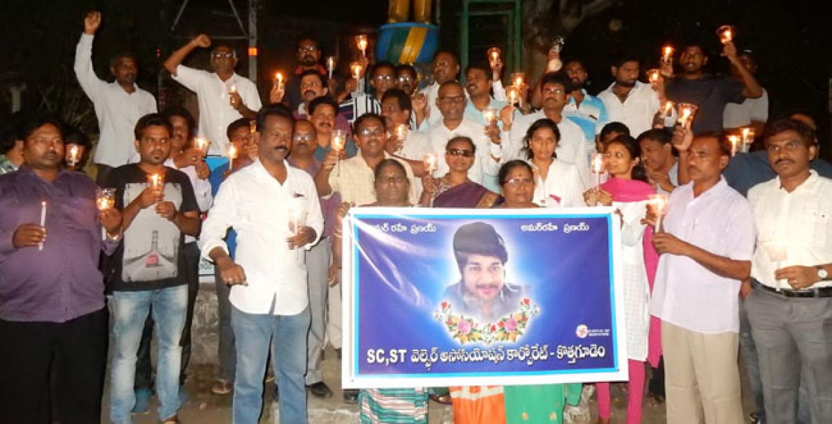 Pranay murder: Candlelight rally conducted