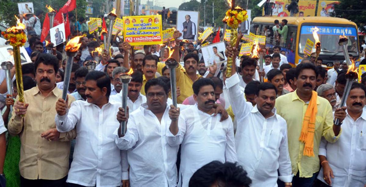 TDP protests against Centre