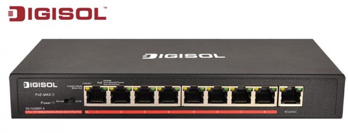 DIGISOL launches 8 PoE Ports Fast Ethernet Unmanaged Switch with 1 Uplink Port