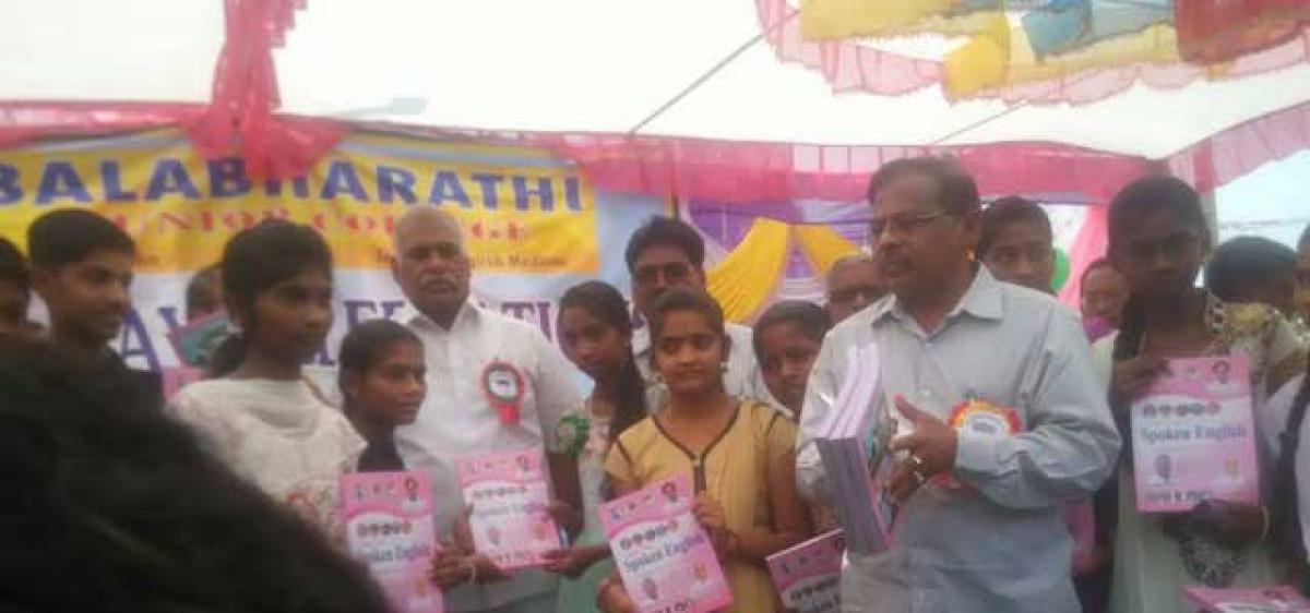 Spoken English book launched at Balabharathi College Day