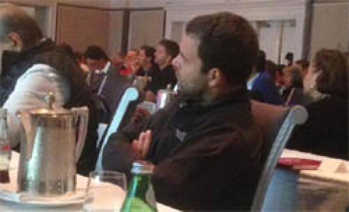 Rahul Gandhi tweets picture of him at conference in the United States