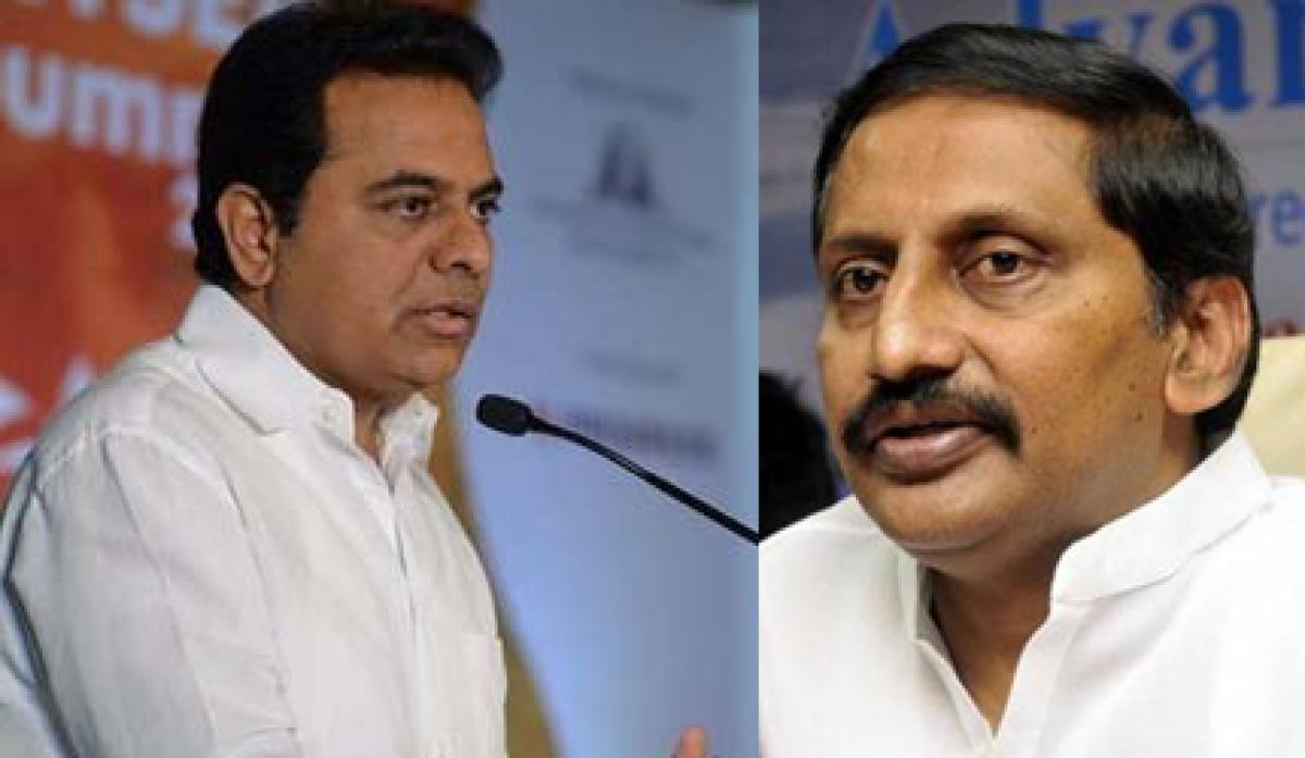 KTR takes a dig at Kiran Kumar Reddy