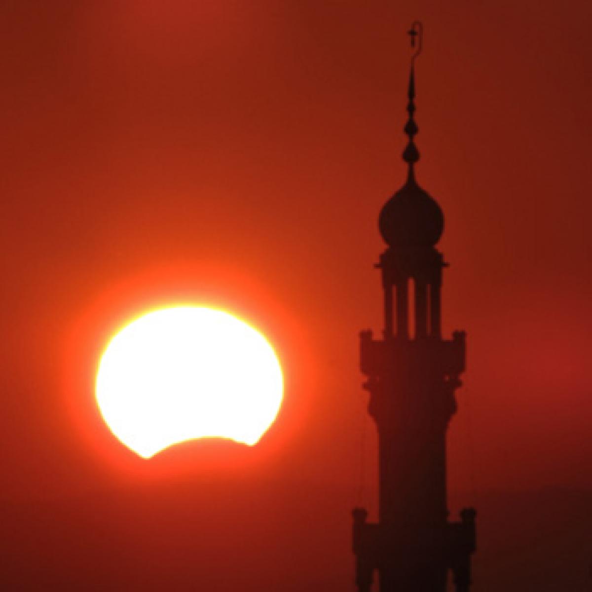 Partial solar eclipse in Andhra Pradesh