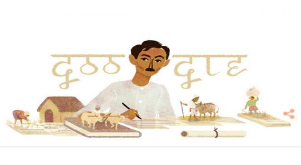 Google doodle celebrates Munshi Premchands 136th birth anniversary 