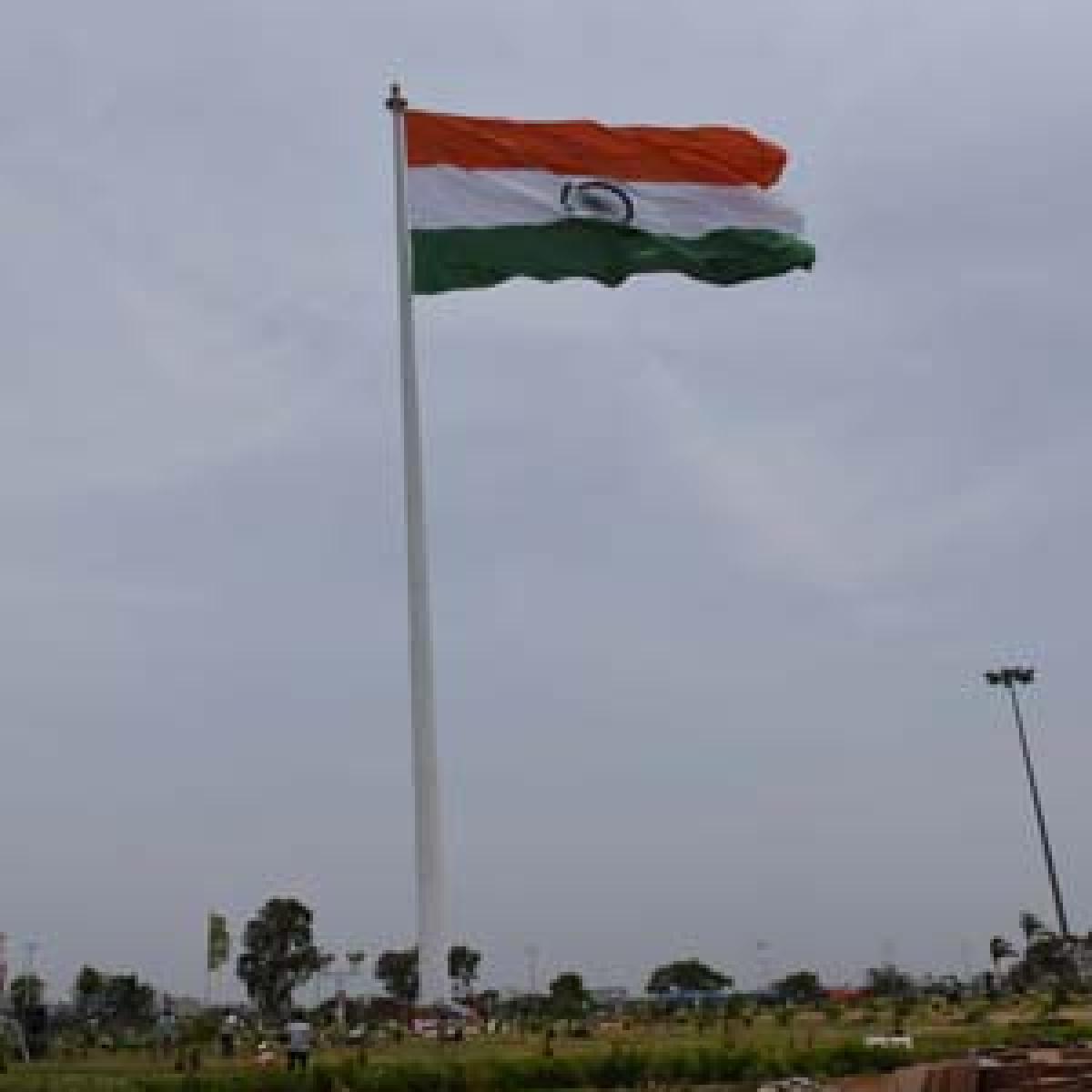 Tallest tricolour dots Hyd skyline