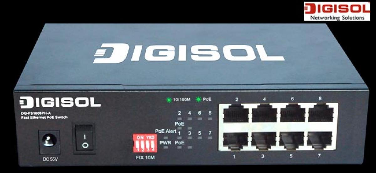 DIGISOL launches 8 Port Fast Ethernet Unmanaged PoE Switch with 4 PoE Ports