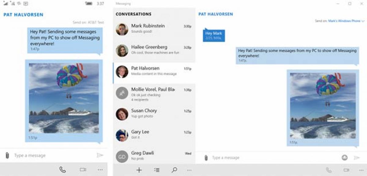 Windows 10 Mobile Preview brings Messaging Everywhere