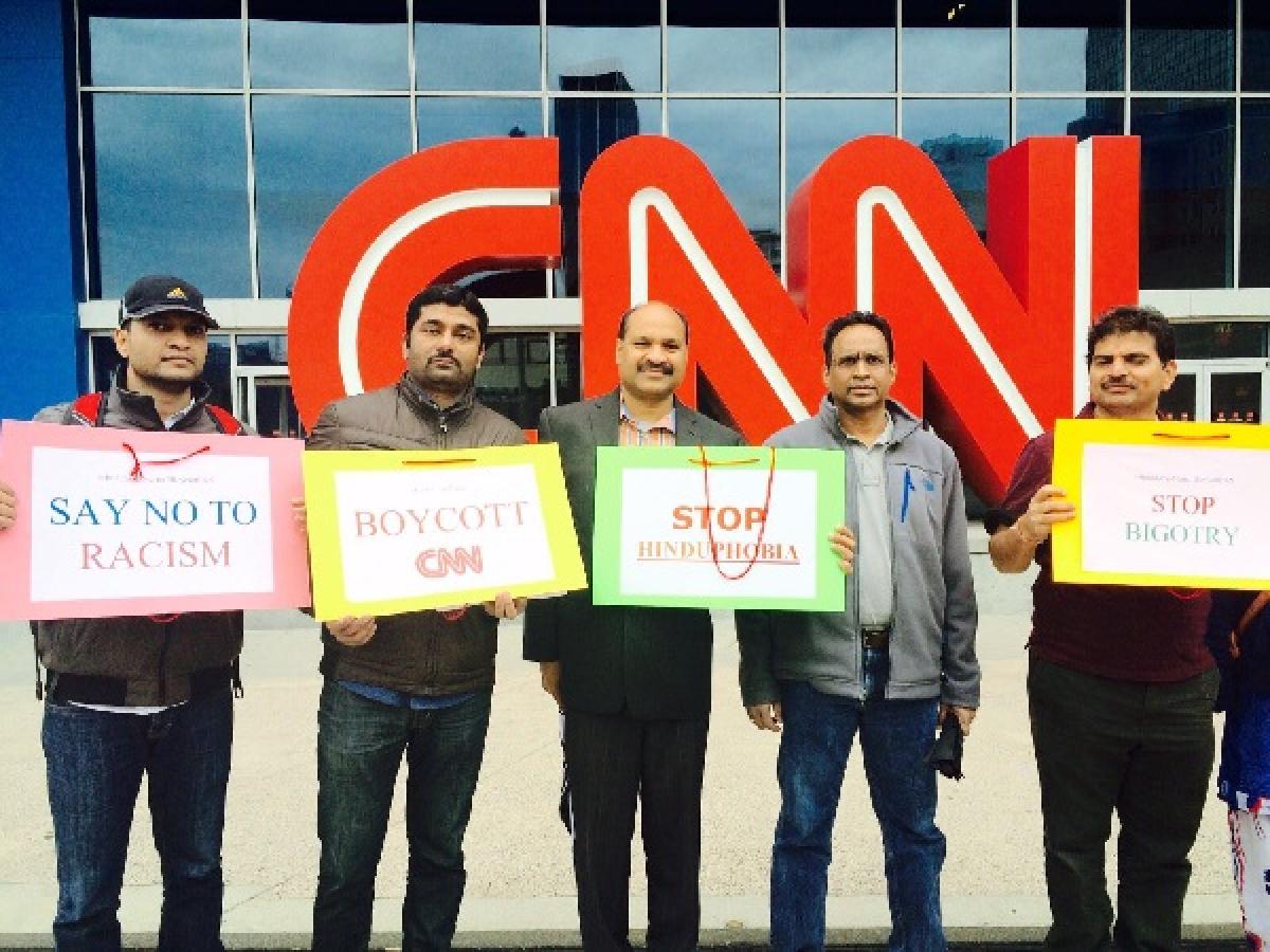 Indian Americans protest against CNN documentary in Chicago