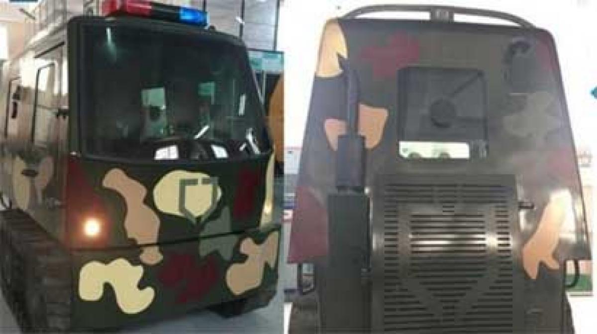 Bullet-proof anti-terrorist vehicle deployed for Parliament security