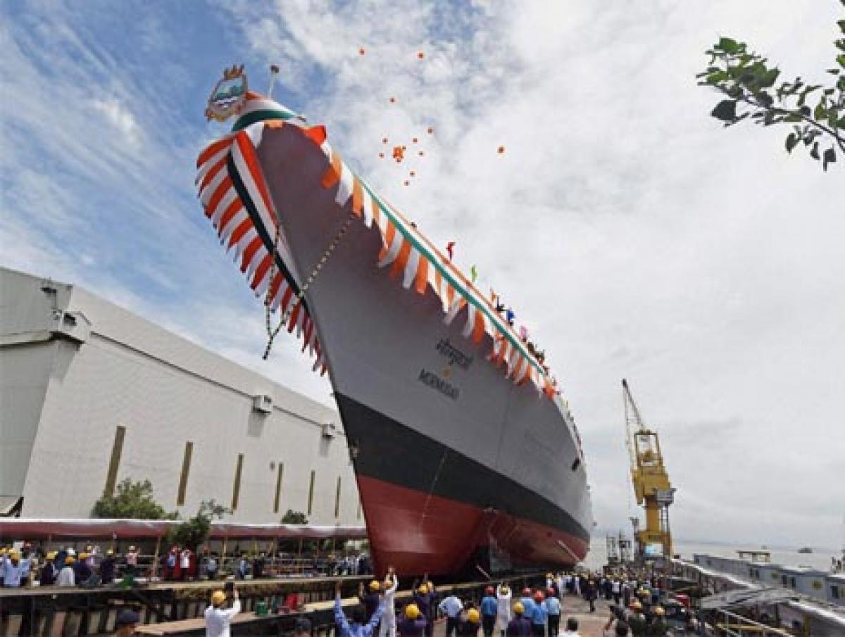 Made in India warship Mormugao launched