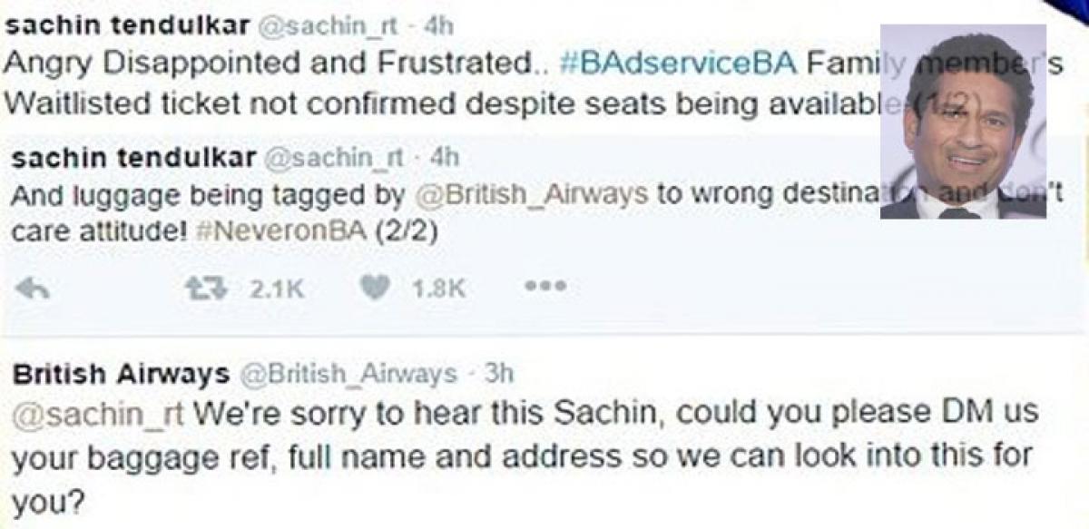 Who’s you? British Airways asks Sachin