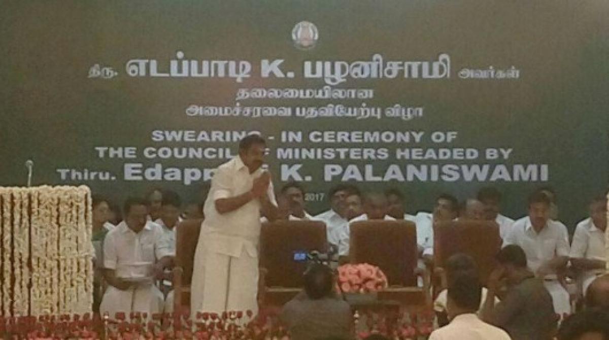 Live : Edapaddi Palaniswami becomes Tamil Nadu chief minister